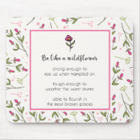 Inspirational Quote With Wildflower Pattern