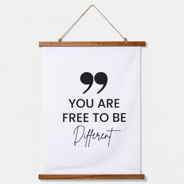 Inspirational Quote Wood Topped Wall Tapestry (Front)