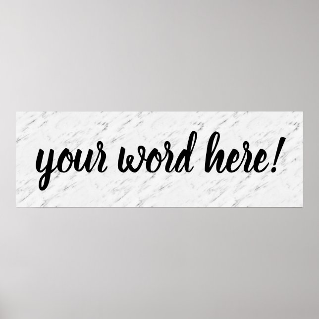 Inspirational Quote Word of the Year Poster (Front)