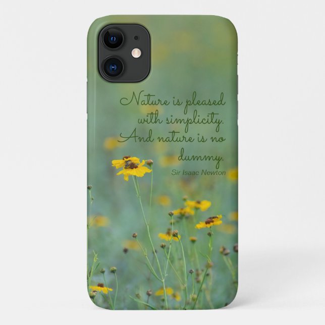 Inspirational Quote Yellow Wildflowers Photo Case-Mate iPhone Case (Back)