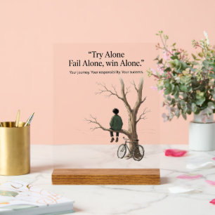 Inspirational Quoted Acrylic Sign