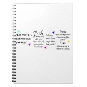 Inspirational Quotes about Faith and Hope Notebook