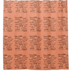 Inspirational Quotes and Affirmations Shower Curtain