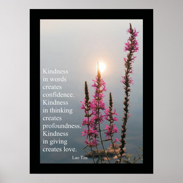 Inspirational Quotes and Sayings Lao Tzu Poster (Front)