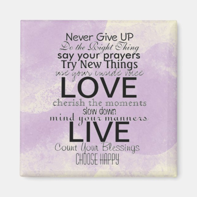 Inspirational Quotes and Sayings Magnet (Front)