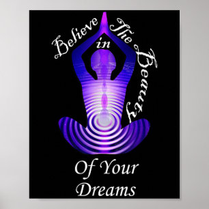 Inspirational Quotes Believe In Your Dreams, Graph Poster