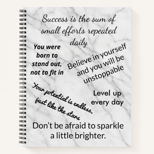 Inspirational Quotes Notebook (Front)
