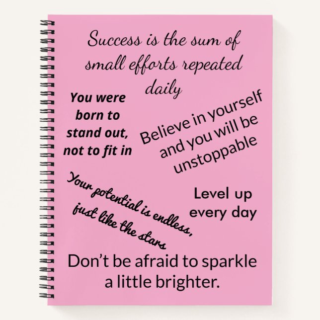 Inspirational Quotes Notebook (Front)