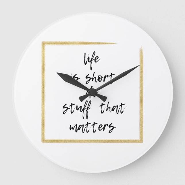 inspirational quotes positive, Inspiring Quotes Large Clock (Front)