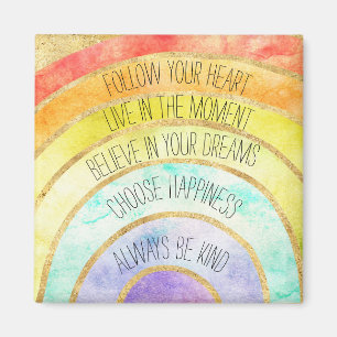 Inspirational Quotes Rainbow Magnet