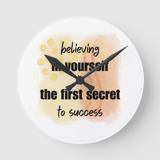 Inspirational Quotes Round Clock (Front)