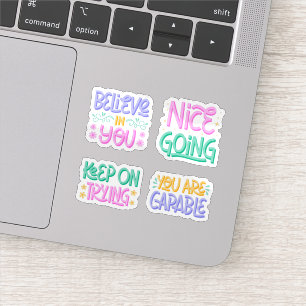 Inspirational quotes sticker set