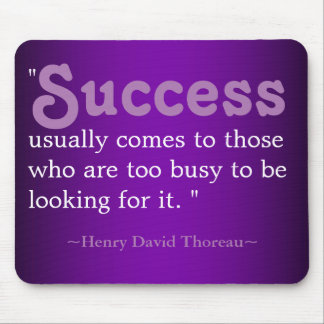 Inspirational Quotes Thoreau:Success Mouse Mat