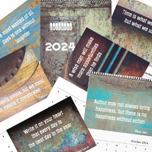 Inspirational quotes urban grunge steampunk  calendar