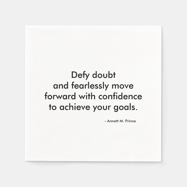 Inspirational Quotes White Cocktail Napkin (Front)