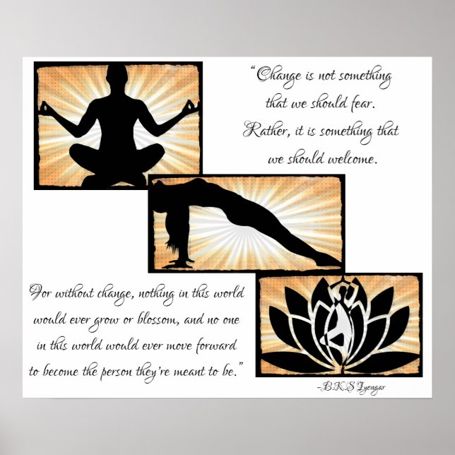 inspirational Quotes Yoga Meditation New Age Poste Poster (Front)