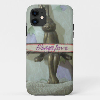 Inspirational Rabbit: Always Love Sign Art Print  iPhone 11 Case