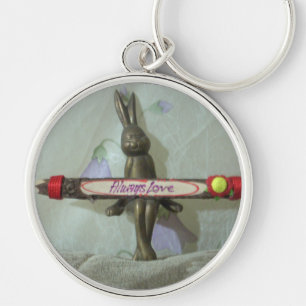 Inspirational Rabbit: Always Love Sign Art Print Key Ring