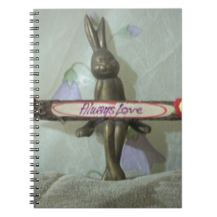Inspirational Rabbit: Always Love Sign Art Print Notebook