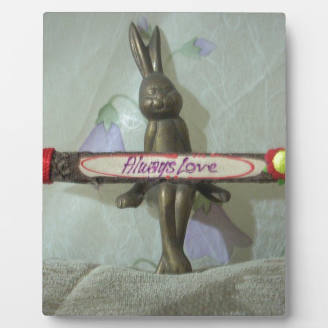 Inspirational Rabbit: Always Love Sign Art Print  Plaque (Front)