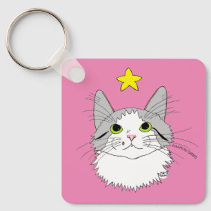 Inspirational Ragdoll Cat Gizmo Miracles Key Ring