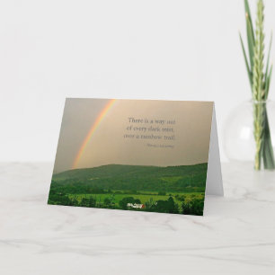Inspirational Rainbow Scene and Saying Card