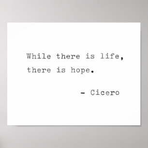 Inspirational Real Typewriter Quote - Cicero Poster