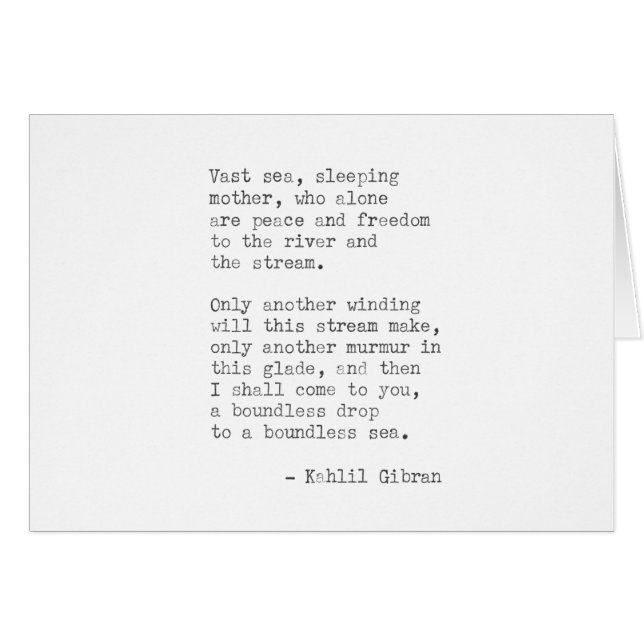 Inspirational Real Typewriter Quote -Kahlil Gibran (Front Horizontal)