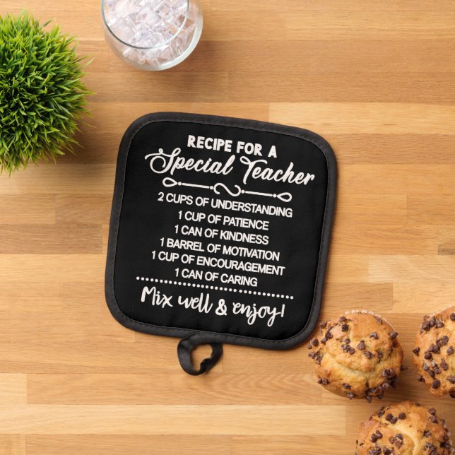 Inspirational Recipe For A Special Teacher Pot Holder (Top Down)