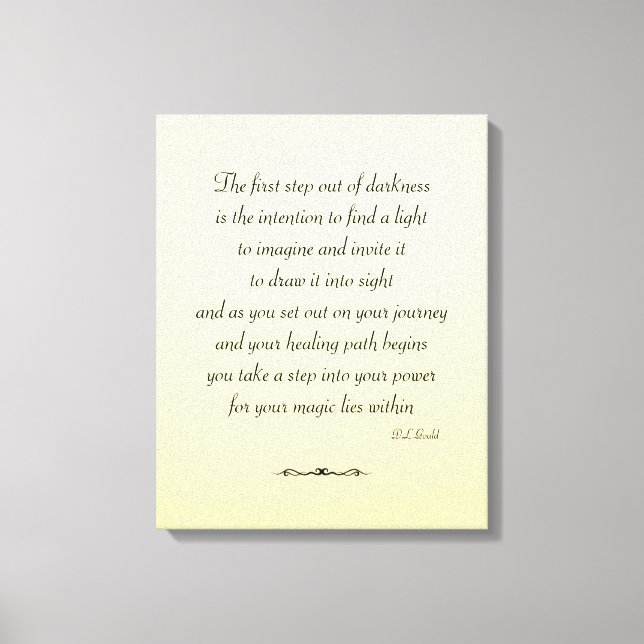 Inspirational recovery canvas (Front)