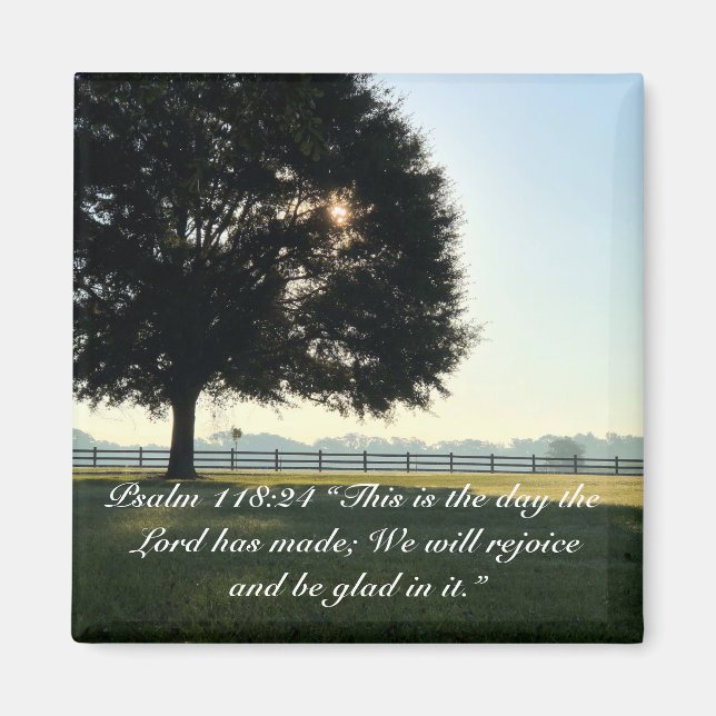 Inspirational Religious Bible Verse Magnet (Front)