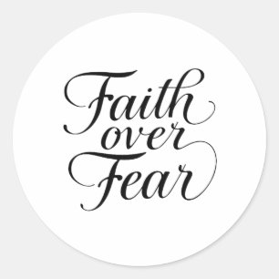 Inspirational Religious Hope Typography Classic Round Sticker