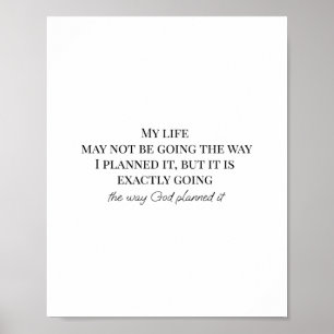 Inspirational religious quotes about life poster