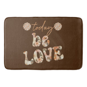 Inspirational Retro Inspired Love Affirmation Bath Mat
