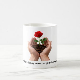 Inspirational Rose in Caring Hands Coffee Mug