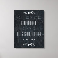Inspirational Rumi Quote on Silence and God