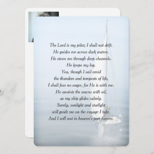 Inspirational Sailor Verse Funeral Program Invitation