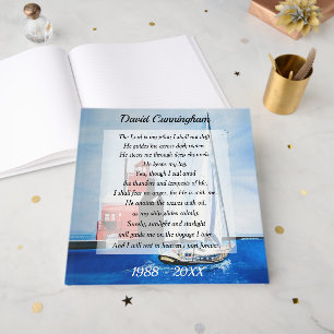 Inspirational Sailor Verse With Lighthouse Guest Book