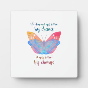 Inspirational Saying Butterfly Motivation Quote Plaque
