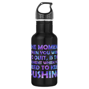 Inspirational Saying Galaxy Watercolor Overlay 532 Ml Water Bottle