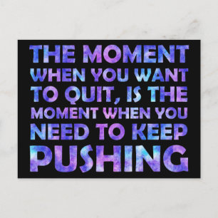 Inspirational Saying Galaxy Watercolor Overlay Postcard