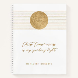 Inspirational Saying Golden Sun Personalised Notebook