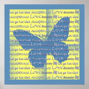 Inspirational Sayings Quotes Blue Butterfly Poster