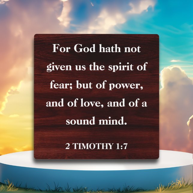 Inspirational Scripture 2 Timothy 1:7 Christian Plaque (Creator Uploaded)