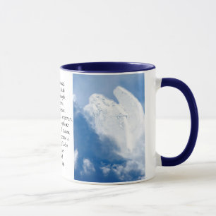 Inspirational Scripture Angel In Clouds, Romans Mug