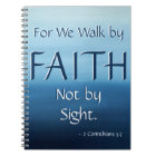 Inspirational Scripture FAITH Ocean Air Notebook