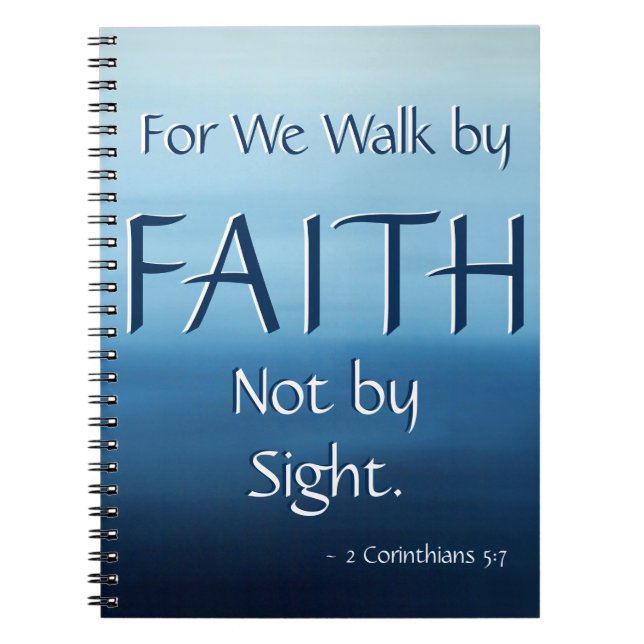 Inspirational Scripture FAITH Ocean Air Notebook (Front)