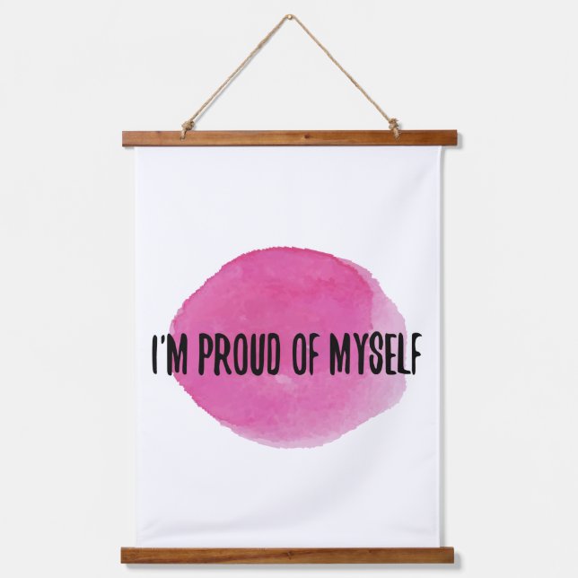inspirational self acceptance quotes  hanging tapestry (Front)