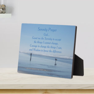 Inspirational Serenity Prayer Beach Walkers Plaque