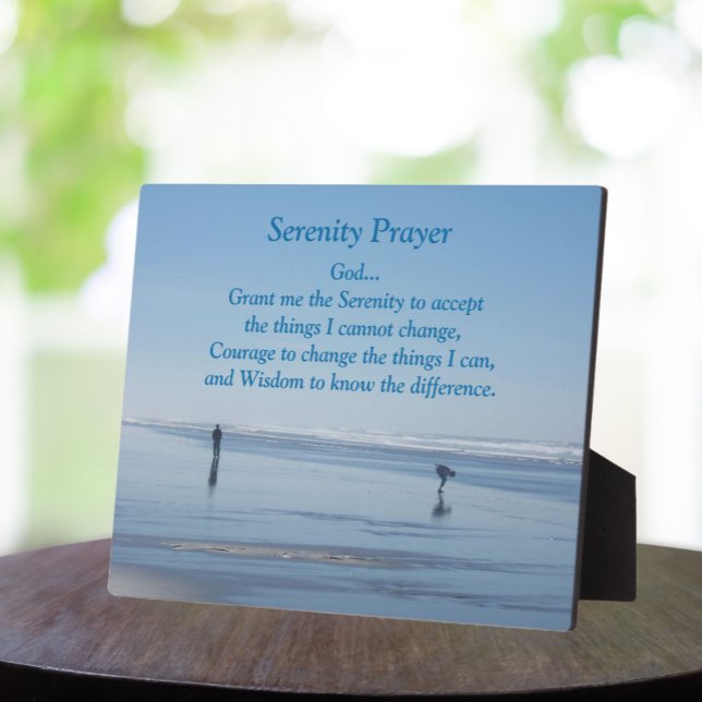 Inspirational Serenity Prayer Beach Walkers Plaque (In Situ)